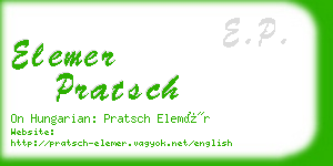 elemer pratsch business card